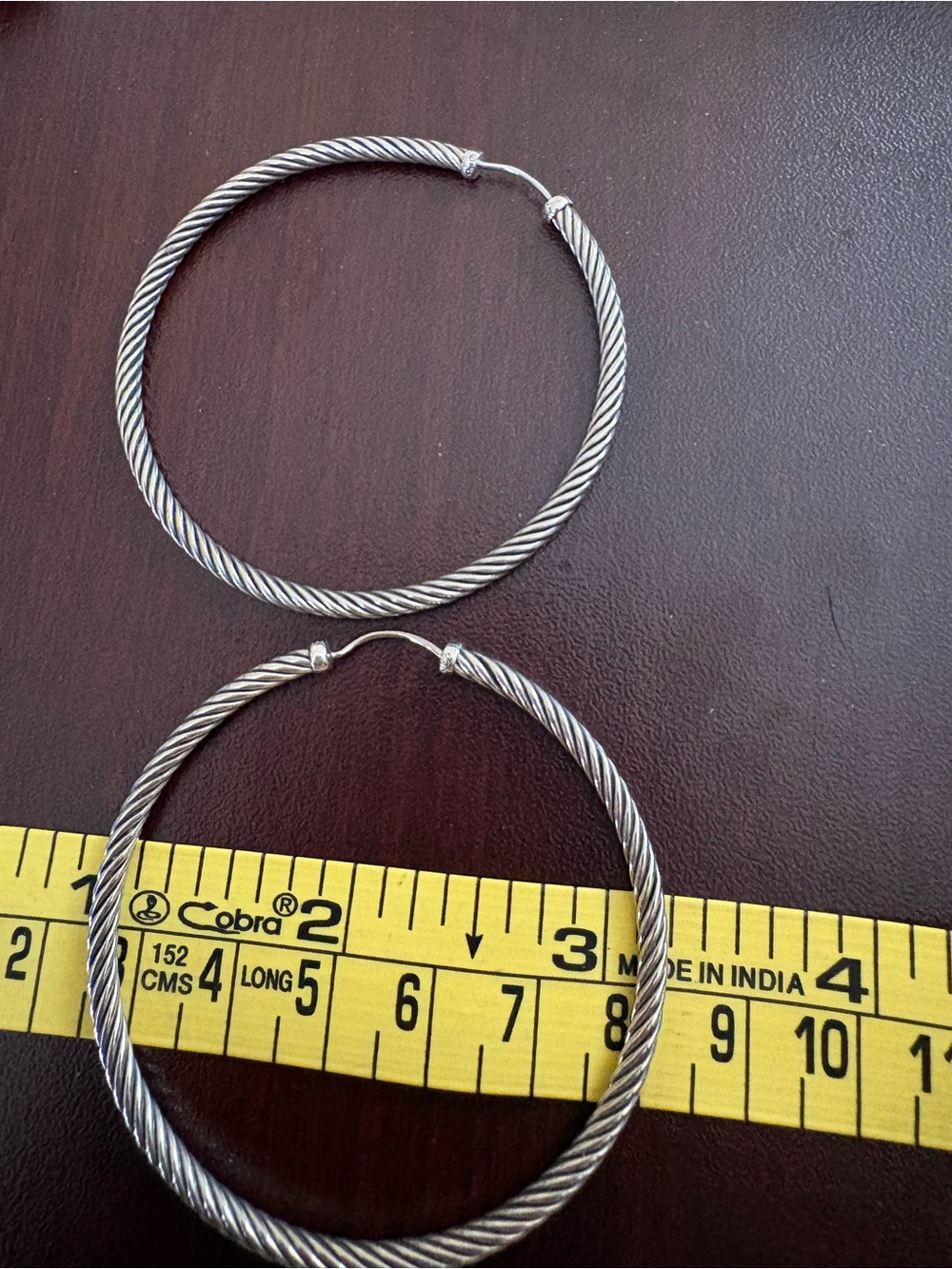 David Yurman Twisted Cable Hoop Earrings in Silver